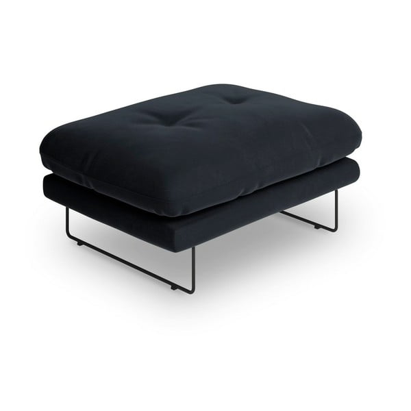 Tmavomodrý puf so zamatovým poťahom Windsor & Co Sofas Gravity-image-2