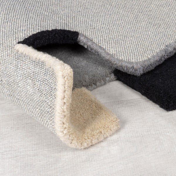 Sivý vlnený behúň 60x230 cm Collage – Flair Rugs-image-2