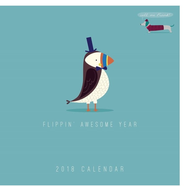 Malý nástenný kalendár na rok 2018 Portico Designs Call Me Frank

