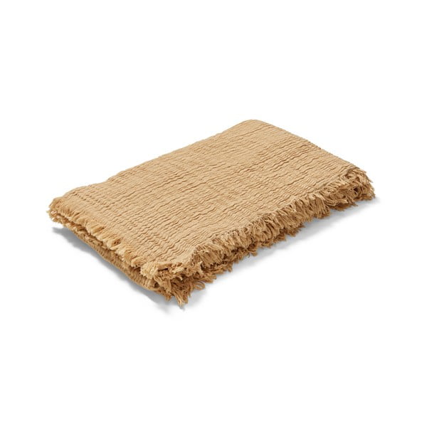 Béžový pléd na dvojlôžko 240x260 cm Reloved - JUNA-image-4