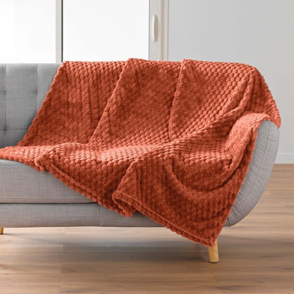 Deka z mikroflanelu v terakotovej farbe 125x150 cm Mini Frosty – douceur d'intérieur-image-1