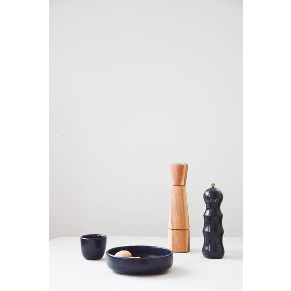 Čierna kameninová šálka ÅOOMI Luna, 80 ml-image-2