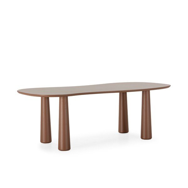 Hnedý konferenčný stolík s doskou z borovicového dreva 110x220 cm Nahia – MOME-image-4