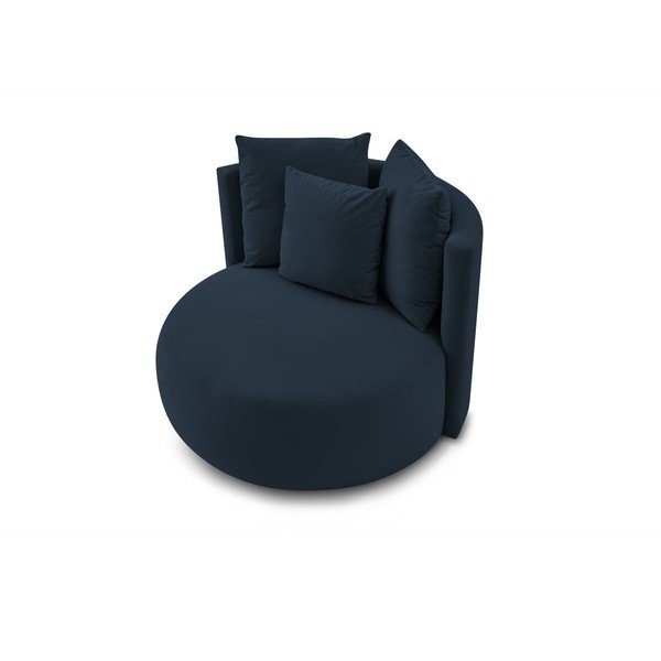 Tmavomodré zamatové kreslo Cesar – Bobochic Paris-image-4