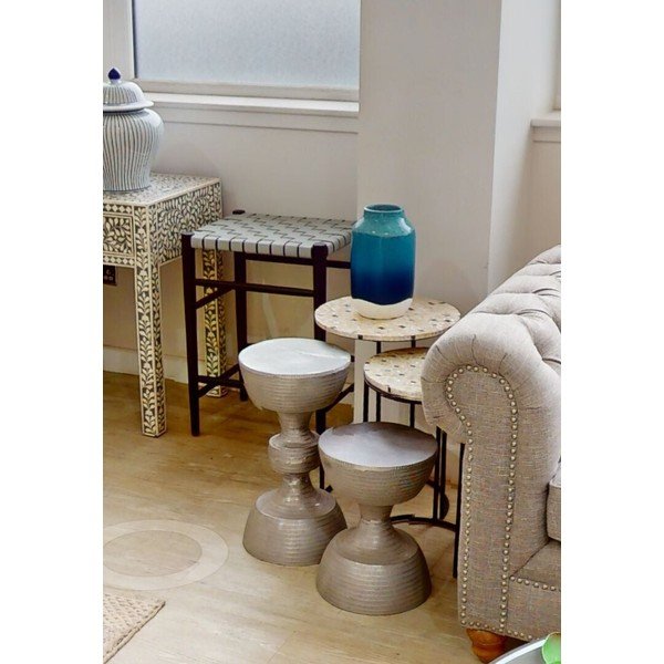 Okrúhle odkladacie stolíky v súprave 2 ks ø 38 cm Halle – Premier Housewares-image-3