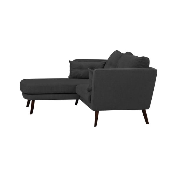 Tmavosivá trojmiestna pohovka Mazzini Sofas Elena, s leňoškou na ľavom rohu-image-4