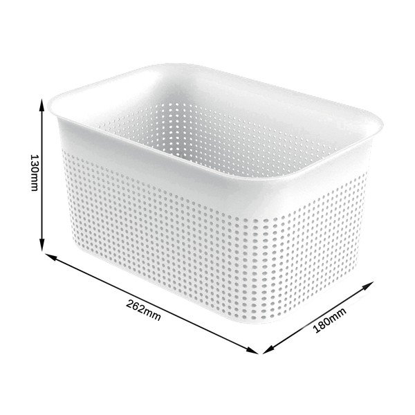 Biely úložný košík z recyklovaného plastu Brisen - Rotho-image-4