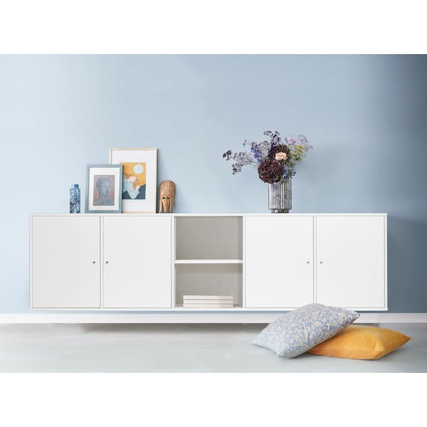 Biela závesná knižnica 220x61 cm Mistral – Hammel Furniture-image-1