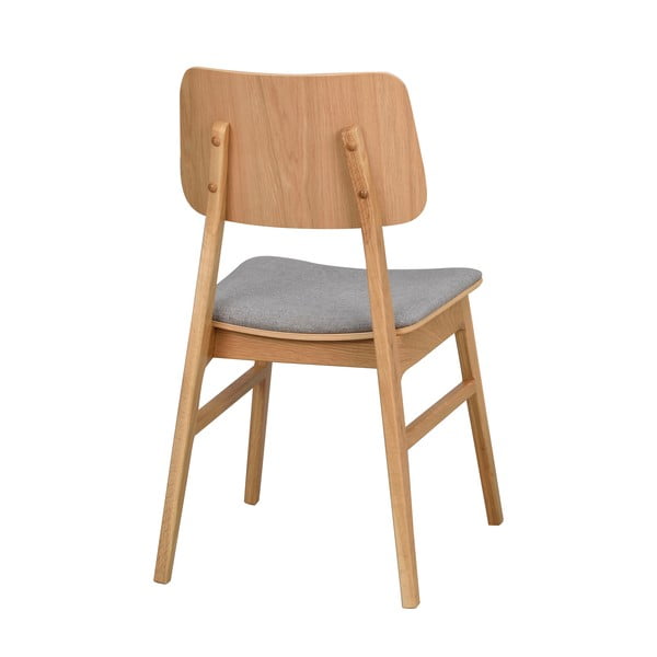 Svetlohnedá jedálenská stolička so svetlosivým sedákom Rowico Nagano-image-4