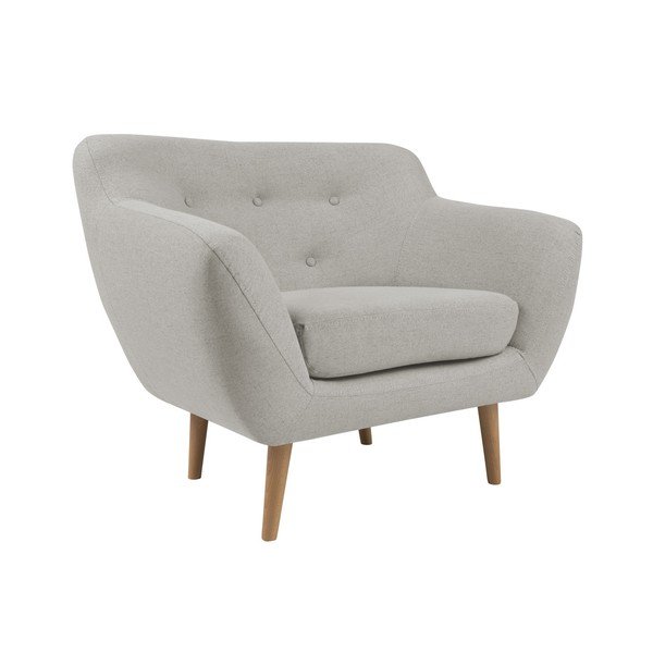 Krémové kreslo so svetlými nohami Mazzini Sofas Sicile-image-3