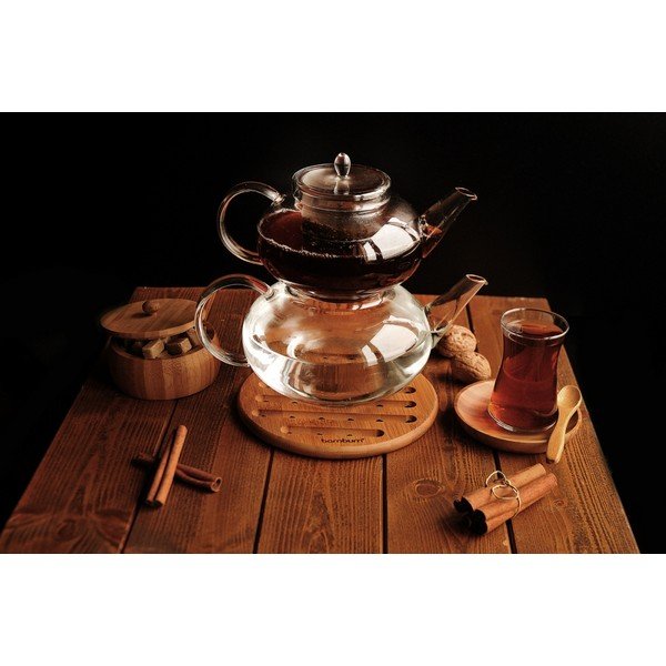 Bambusová podložka pod hrnce Bambum Pinoli, ⌀ 18 cm-image-2