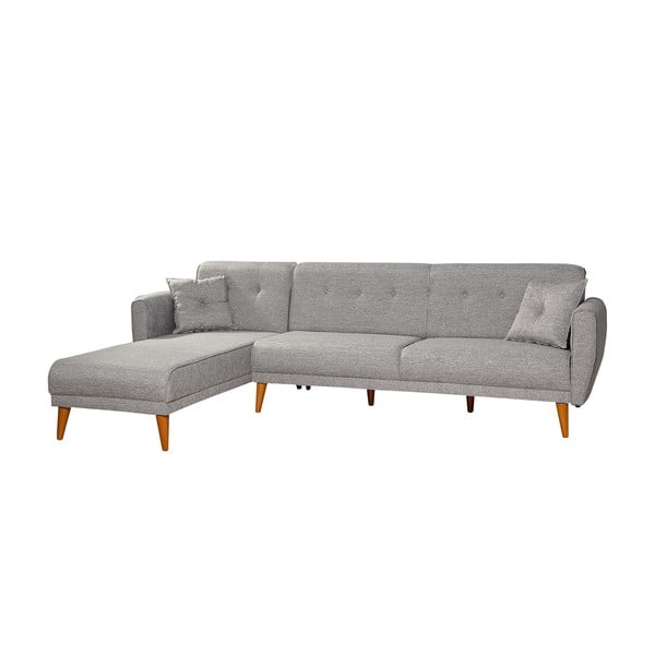 Svetlosivá rozkladacia rohová pohovka Aria – Balcab Home-image-3
