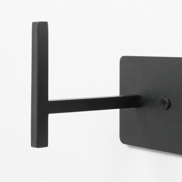 Čierny kovový nástenný vešiak 64 cm Chapman – Spinder Design-image-4