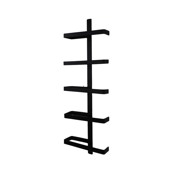 Čierny nástenný kovový regál na víno na 5 fliaš - HSM collection-image-1