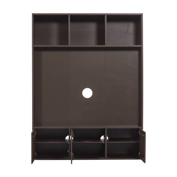 Tmavohnedá TV zostava z borovicového dreva 160x215x40 cm Meggy – WOOOD-image-3