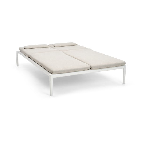 Krémovobiele kovové záhradné ležadlo Switch - Diphano-image-3