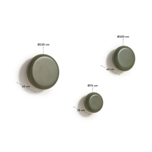 Sivozelené nástenné drevené háčiky v súprave 3 ks Nadue – Kave Home-image-3