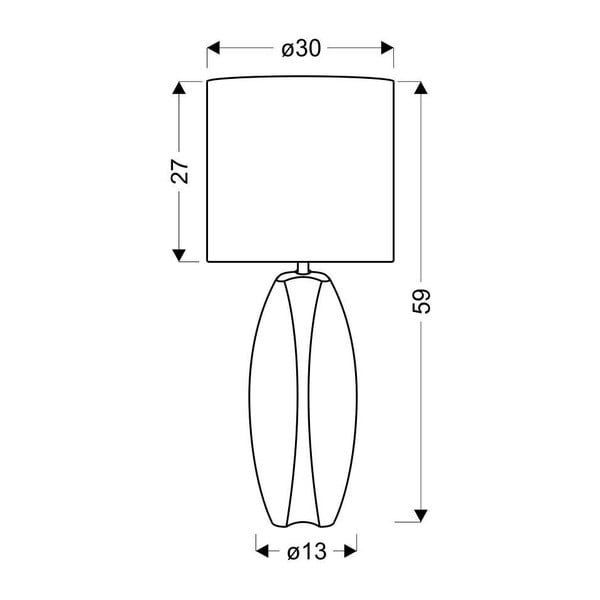 Bielo-zelená stolová lampa s textilným tienidlom (výška 59 cm) Palma – Candellux Lighting-image-2