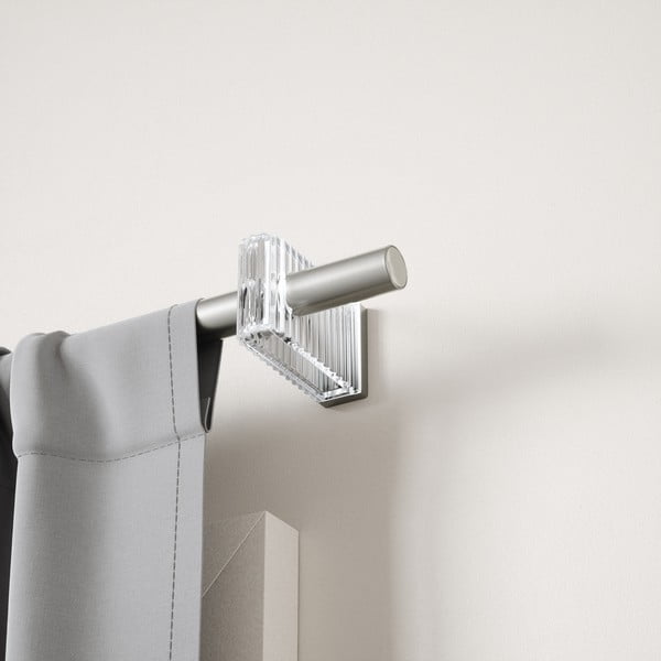 Oceľová roztiahnuteľná garniža v matne striebornej farbe 107 - 305 cm Flute – Umbra-image-2