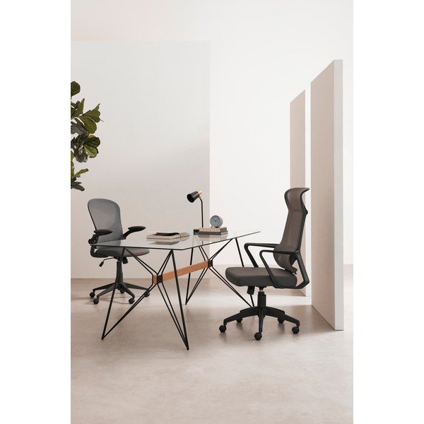 Čierna čalúnená kancelárska stolička Hoboken – Yes Everyday-image-1