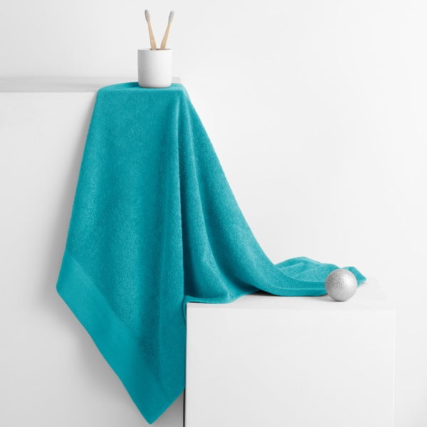 Tyrkysovomodrý froté bavlnený uterák 50x100 cm Amari – Restilo-image-1
