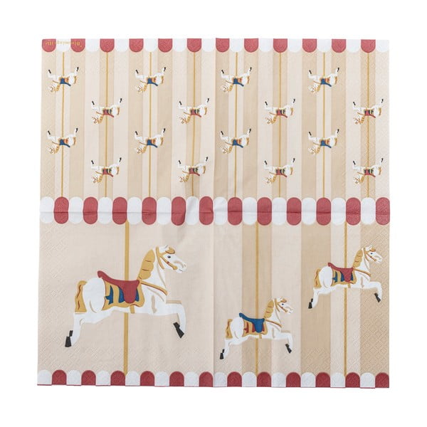 Papierové obrúsky v súprave 20 ks 33x33 cm Merry-go-round – Bloomingville-image-3