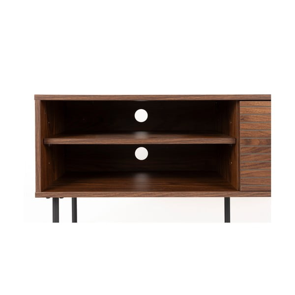 Hnedý TV stolík v dekore orecha 120x50x40 cm Stripes – White Label-image-4