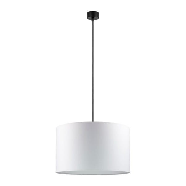 Biele stropné svietidlo s čiernym káblom Sotto Luce Mika, ∅ 40 cm