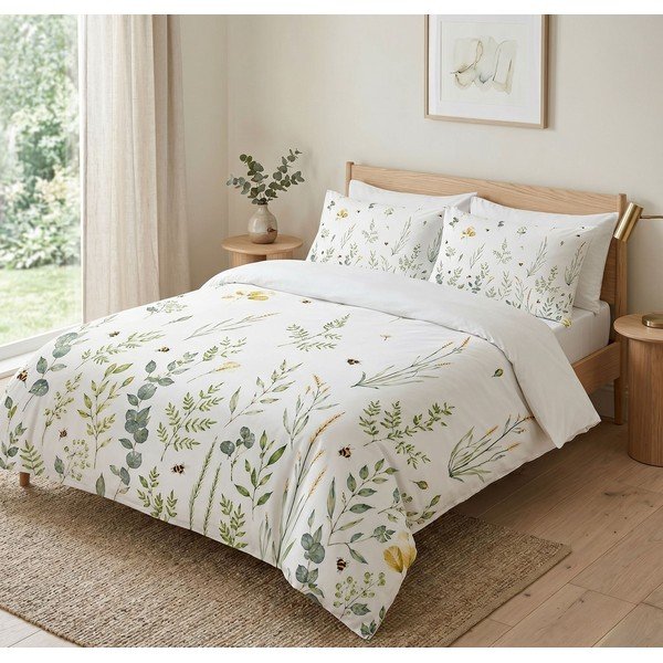 Biele obliečky na jednolôžko 200x140 cm Gardenia – Mijolnir-image-1