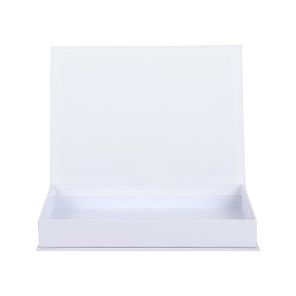 Bielo-oranžový dekoratívny papierový úložný box 18x4x25 cm Margarita – PT LIVING-image-2