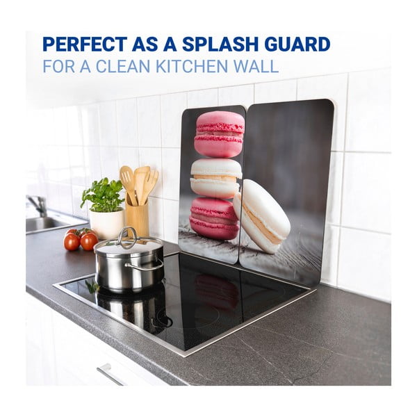 Sada 2 sklenených krytov na sporák Wenko Macarons-image-4