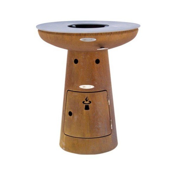 Hnedý vonkajší gril na drevo Remundi Nero S, ø 62 cm-image-2