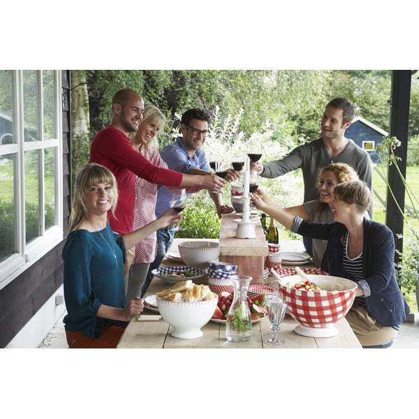 Sada 6 tanierov Dots Pink 21 cm, ružová-image-1