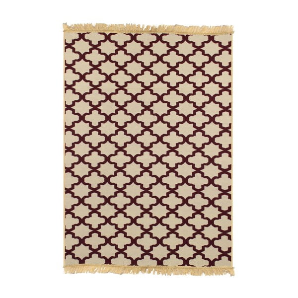 Vínovo-béžový koberec Ya Rugs Yildiz, 80 x 150 cm