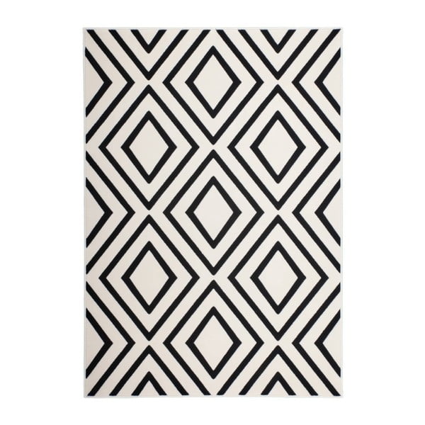 Čierno-biely koberec Kayoom Sentosa Ronse, 80 x 300 cm