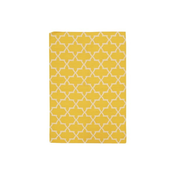 Ručne tkaný koberec Kilim Design One Yellow, 160x230 cm