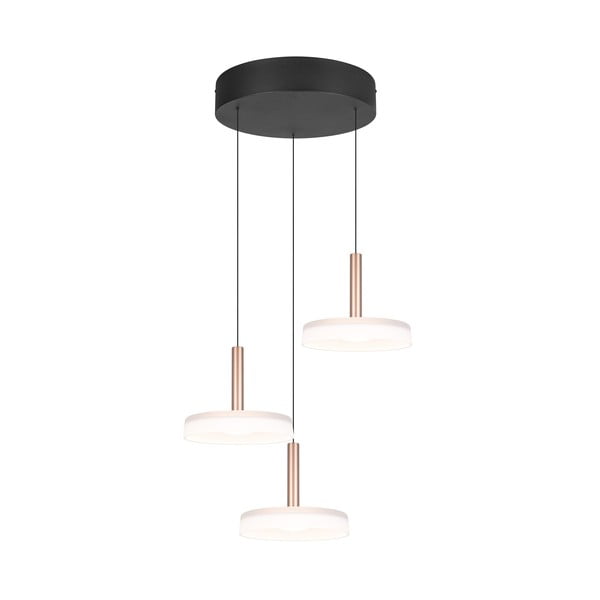 LED stmievateľné závesné svietidlo v čierno-bielo-zlatej farbe so skleneným tienidlom ø 35 cm Celeste – Trio-image-2
