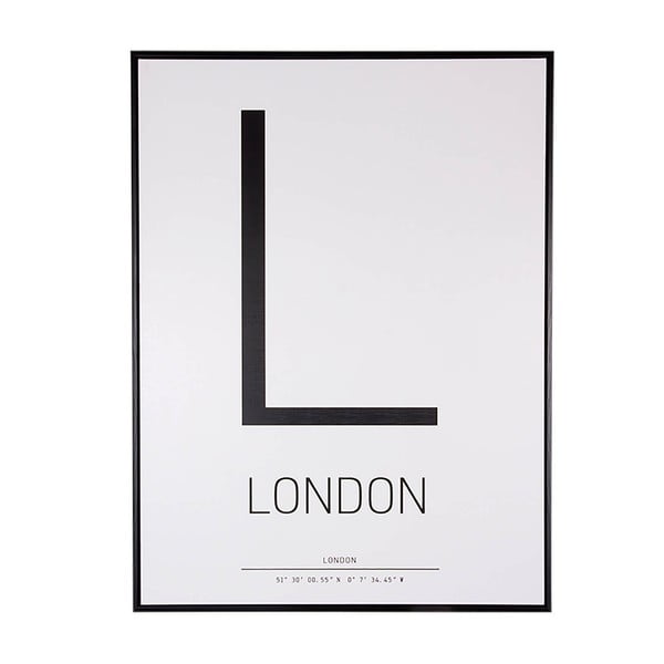 Obraz sømcasa L Letter, 60 × 80 cm