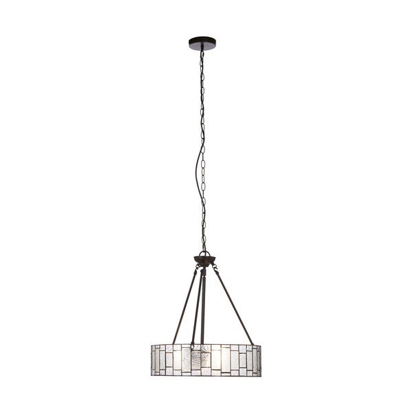 Kovové závesné svietidlo so skleneným tienidlom ø 46 cm Waldorf – Premier Housewares-image-4