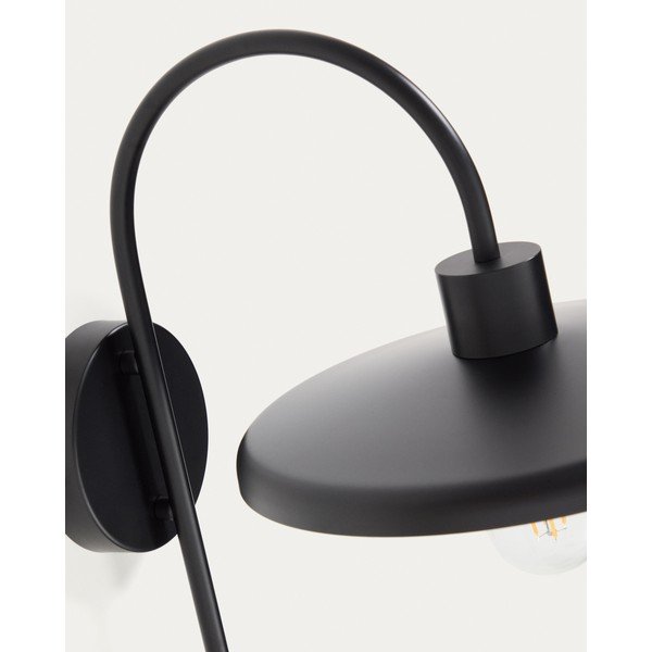 Čierne nástenné svietidlo ø 27 cm Nuvira – Kave Home-image-3