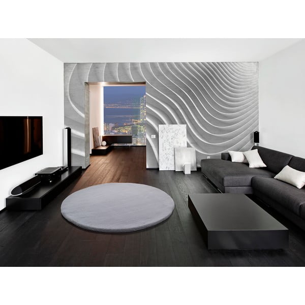 Sivý koberec Universal Fox Liso, Ø 120 cm-image-1