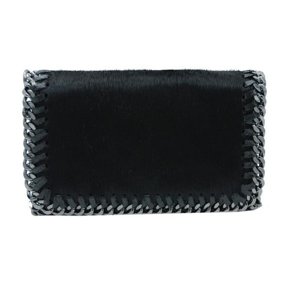 Čierna kabelka / listová kabelka z pravej kože Andrea Cardone Luno