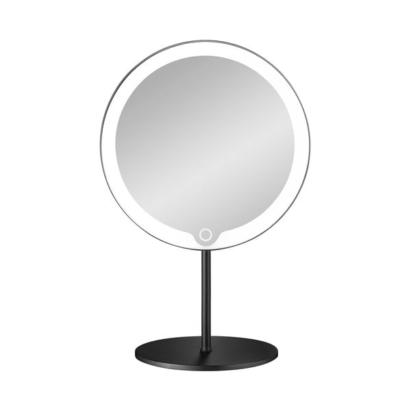 Čierne kozmetické zrkadlo s LED podsvietením Blomus Modo