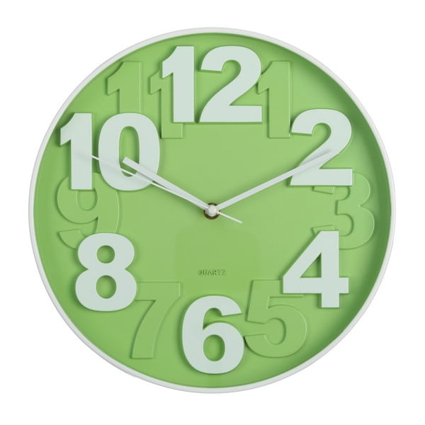 Zelené nástenné hodiny Ixia