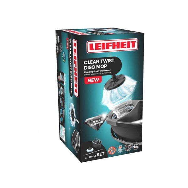 Rotačný mop s vedierkom Clean Twist Disc Mop Ergo Black – LEIFHEIT-image-2
