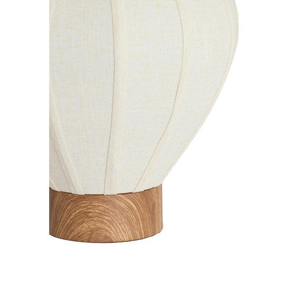 Krémovobiela kovová stolová lampa s textilným tienidlom (výška  36 cm) Kyzo – Light & Living-image-4