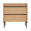 Vysoká komoda v dekore duba v prírodnej farbe 80x82 cm Wrap – Bonami Selection