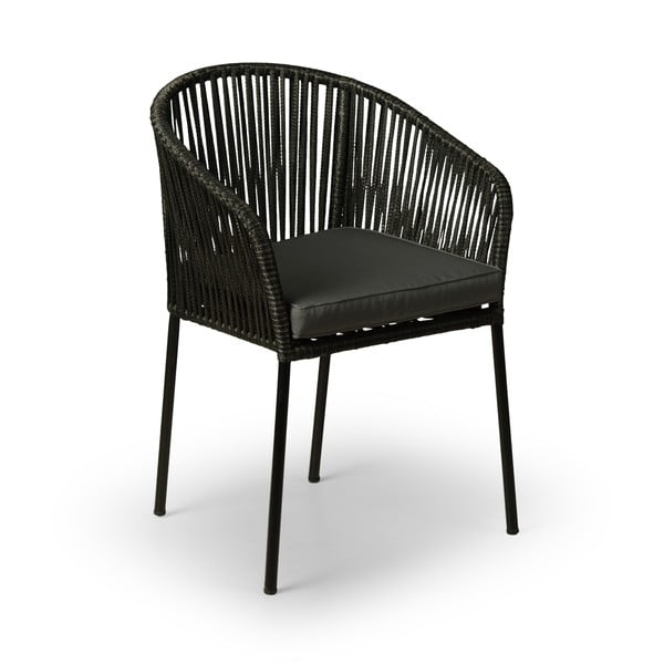 Súprava 2 čiernych záhradných stoličiek Bonami Selection Trapani