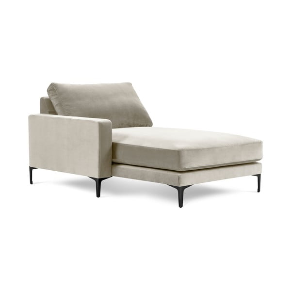 Béžová zamatová leňoška Kooko Home Harmony, ľavý roh-image-2