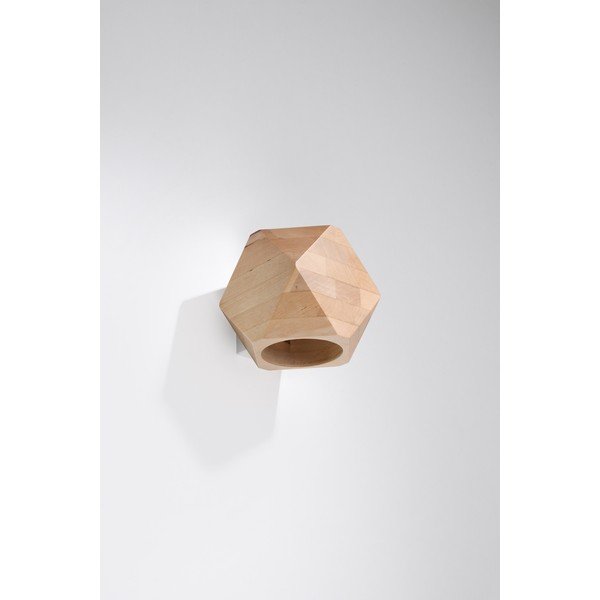 Nástenné svietidlo z masívneho dreva v prírodnej farbe Vige – Sollux-image-4